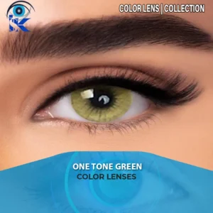 1 Tone green contact lens – natural single shade green