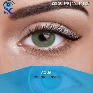 Natural 3 Tone Aqua lens – blue green eye effect