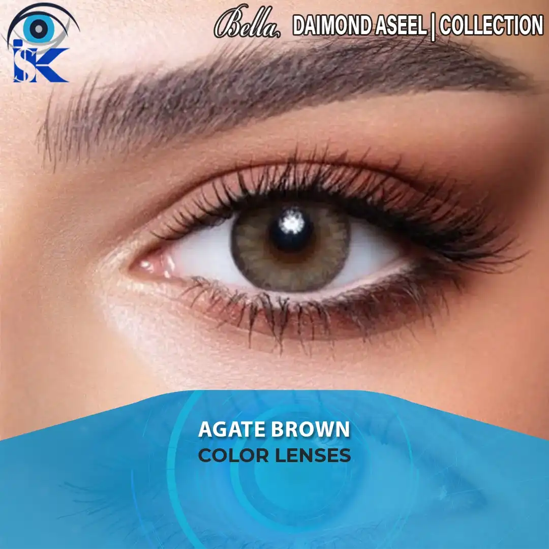 Bella Diamond Aseel Agate Brown Contact Lenses in Pakistan – Natural Warm Brown Eye Shade by ISK Lenses
