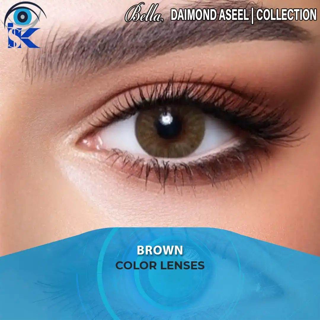 Bella Diamond Aseel Brown Contact Lenses in Pakistan – Natural Soft Brown Eye Shade by ISK Lenses