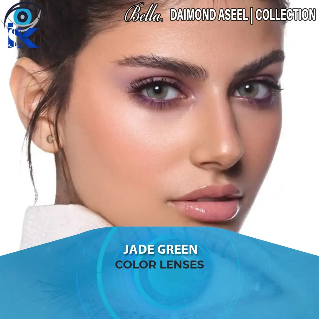 Bella Diamond Aseel Jade Green Contact Lenses in Pakistan – Bright Natural Green Eyes by ISK Lenses