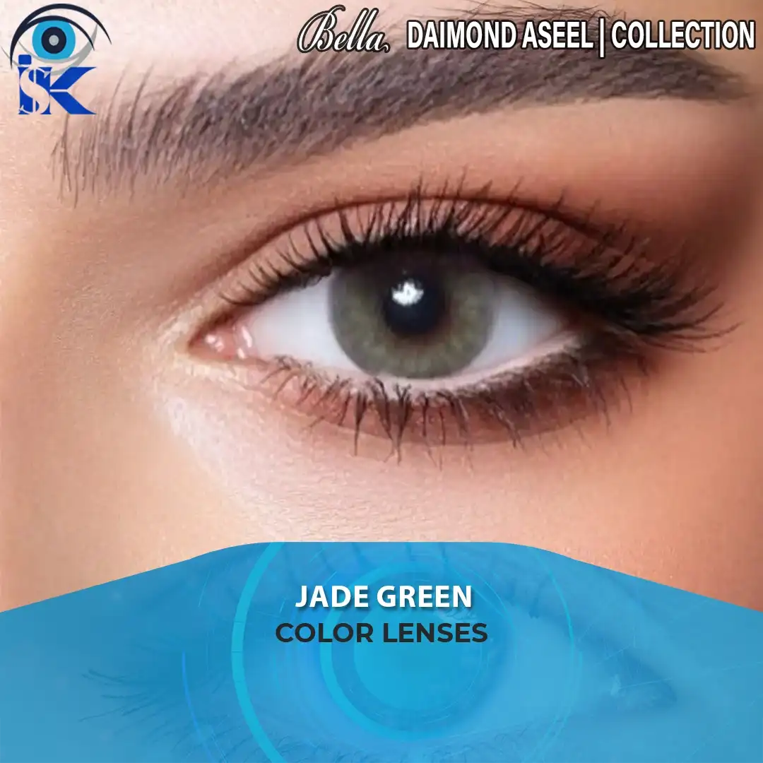 Bella Diamond Aseel Jade Green Contact Lenses in Pakistan – Bright Natural Green Eyes by ISK Lenses