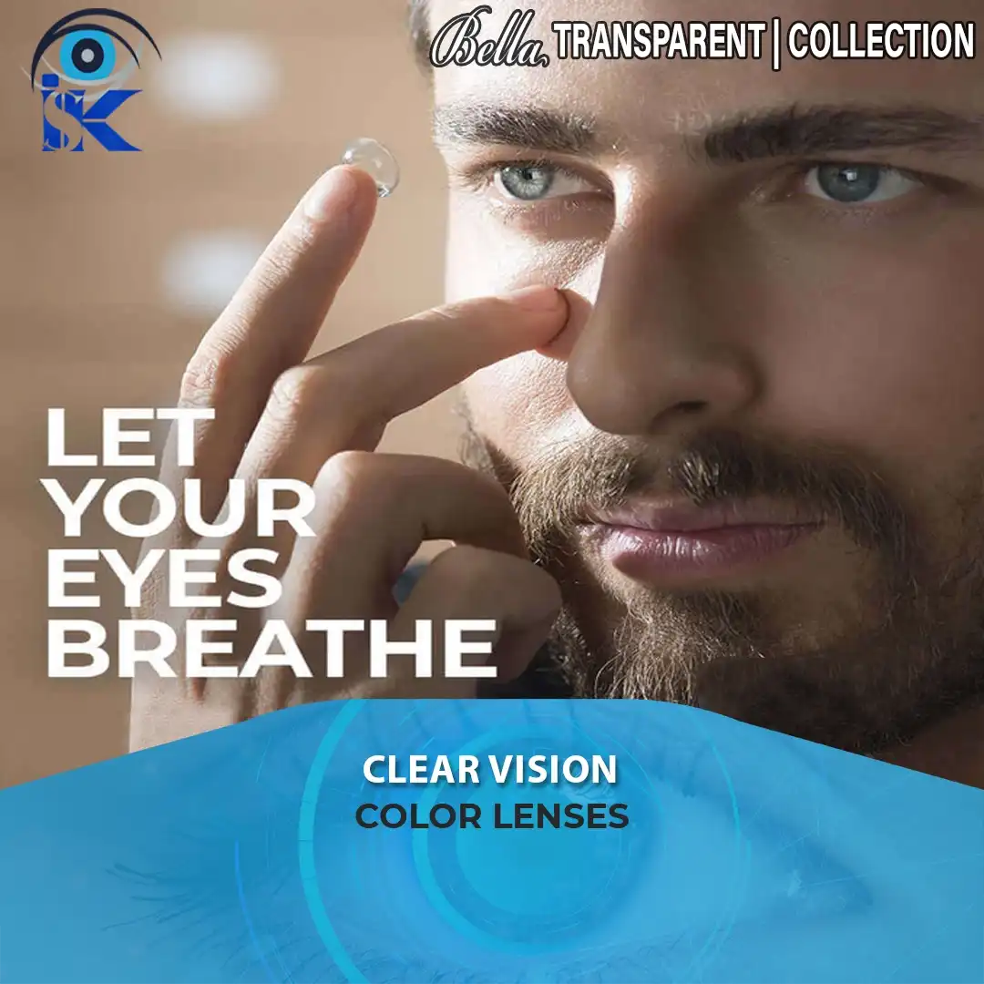 Bella Clear Vision Transparent Contact Lenses in Pakistan – ISK Lenses – UV Protection & Sodium Hyaluronate Moisture