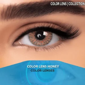 Honey color contact lenses for warm golden-brown eye shades.