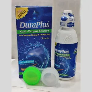 Dura Plus 120ml contact lens solution for extended care.
