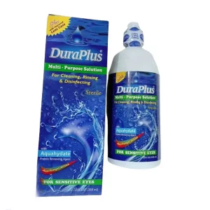 Dura Plus 355ml contact lens solution for extended care.