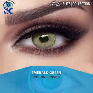 Bella Elite Emerald Green Contact Lenses in Pakistan – Natural Deep Green Eye Shade by ISK Lenses