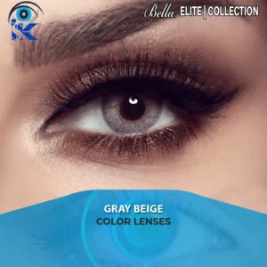 Bella Elite Gray Beige Contact Lenses in Pakistan – Soft Gray-Beige Eye Color by ISK Lenses