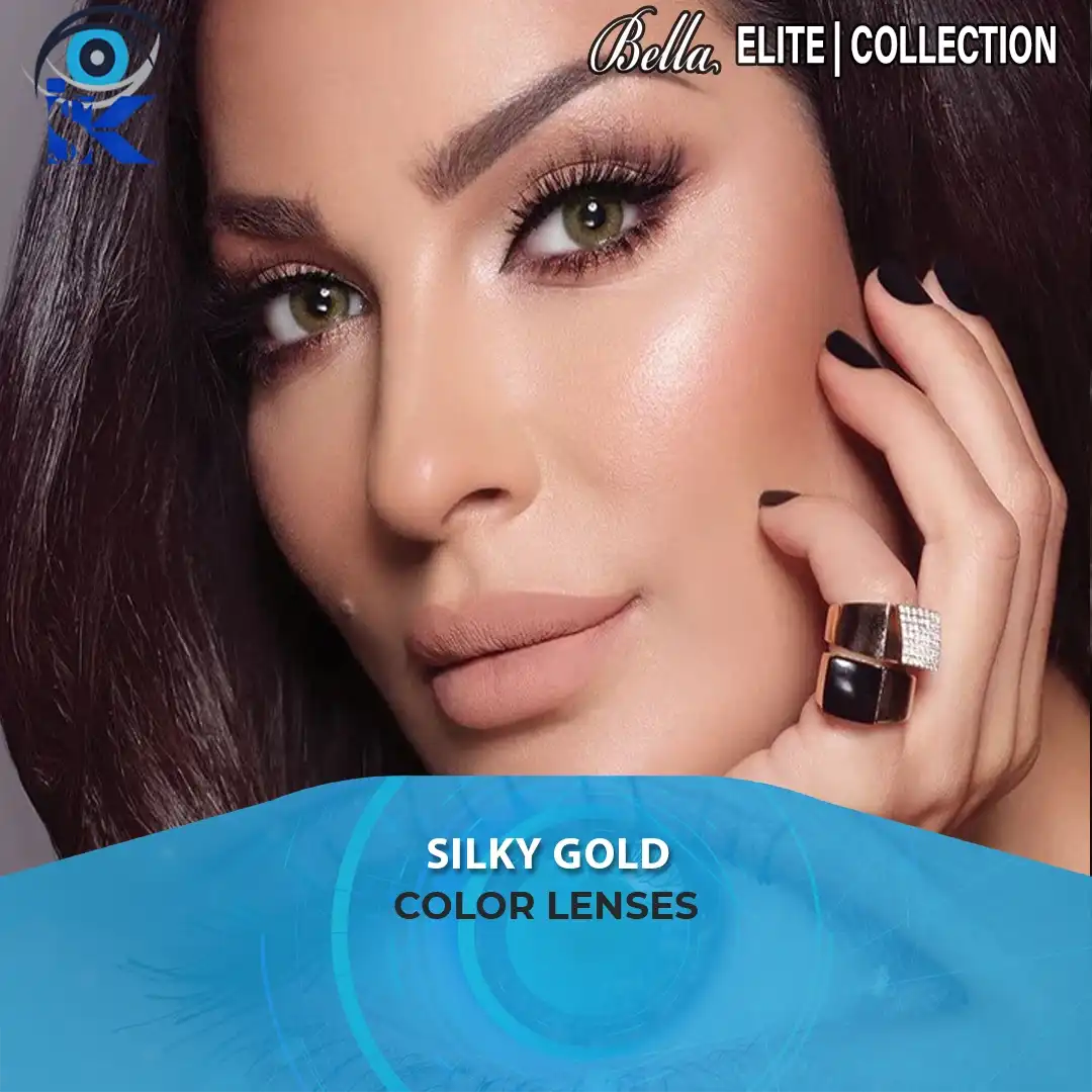 Bella Elite Silky Gold Contact Lenses in Pakistan – Natural Golden Brown Eyes by ISK Lenses