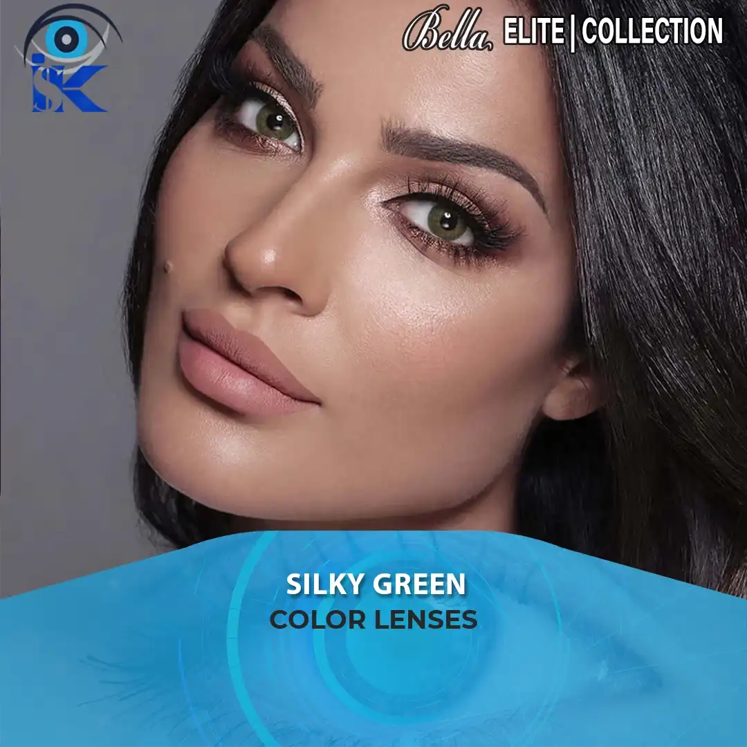 Bella Elite Silky Green Contact Lenses in Pakistan – Natural Green Eyes by ISK Lenses
