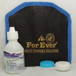 Forever Lens Solution Kit 60ml with case for contact lens care.