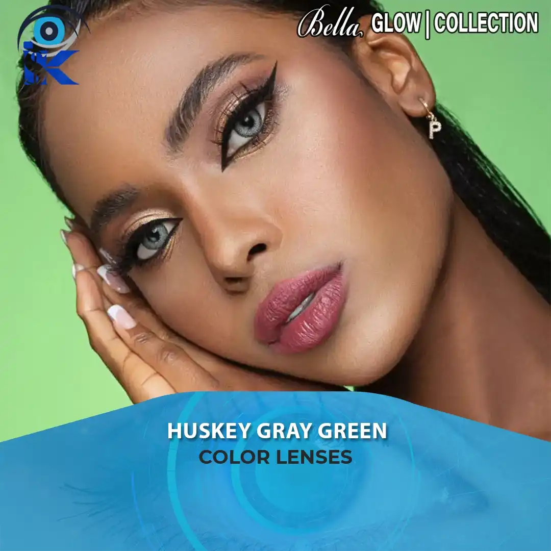 Bella Glow Husky Gray Green Contact Lenses in Pakistan – Mesmerizing Gray-Green Eyes by ISK Lenses