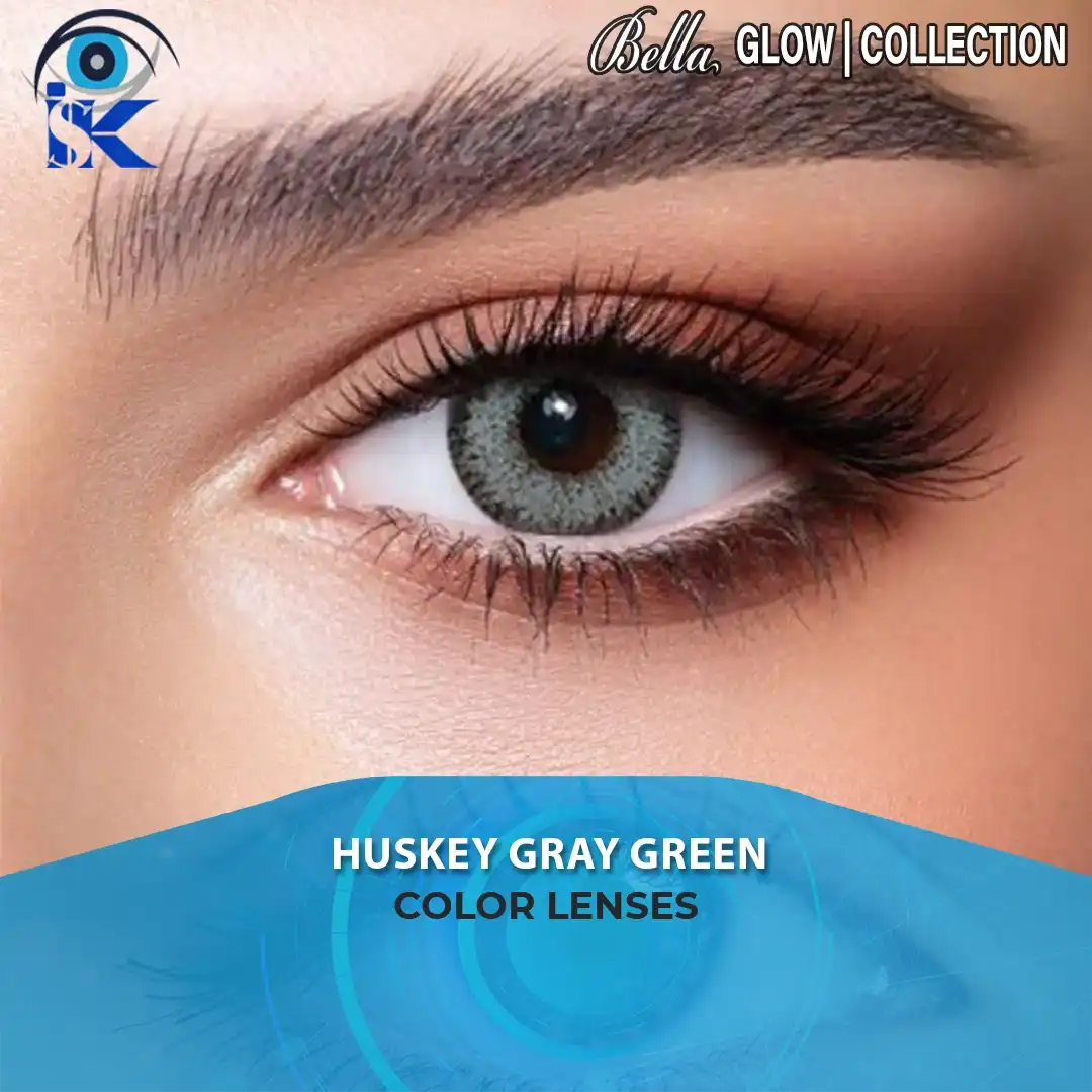 Bella Glow Husky Gray Green Contact Lenses in Pakistan – Mesmerizing Gray-Green Eyes by ISK Lenses