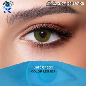 Bella Glow Lime Green Contact Lenses in Pakistan – Vibrant Lime Green Eyes with Natural Depth by ISK Lenses