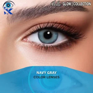 Bella Glow Navy Gray Contact Lenses in Pakistan – Captivating Navy-Gray Eyes with Limbal Ring by ISK Lenses