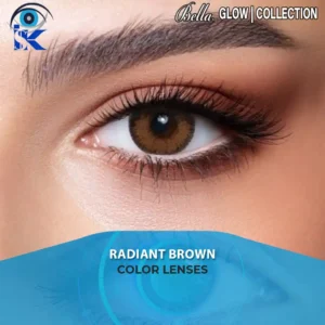 Bella Glow Radiant Brown Contact Lenses in Pakistan – Radiant Warm Brown Eyes with Soft Limbal Ring by ISK Lenses