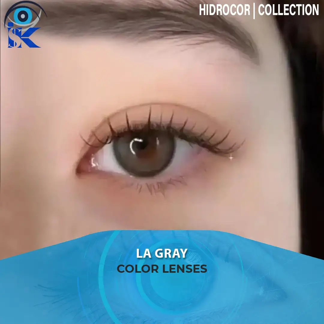 Hidrocor La Gray Contact Lenses in Pakistan – Elegant Smoky Gray Eye Shade by ISK Lenses