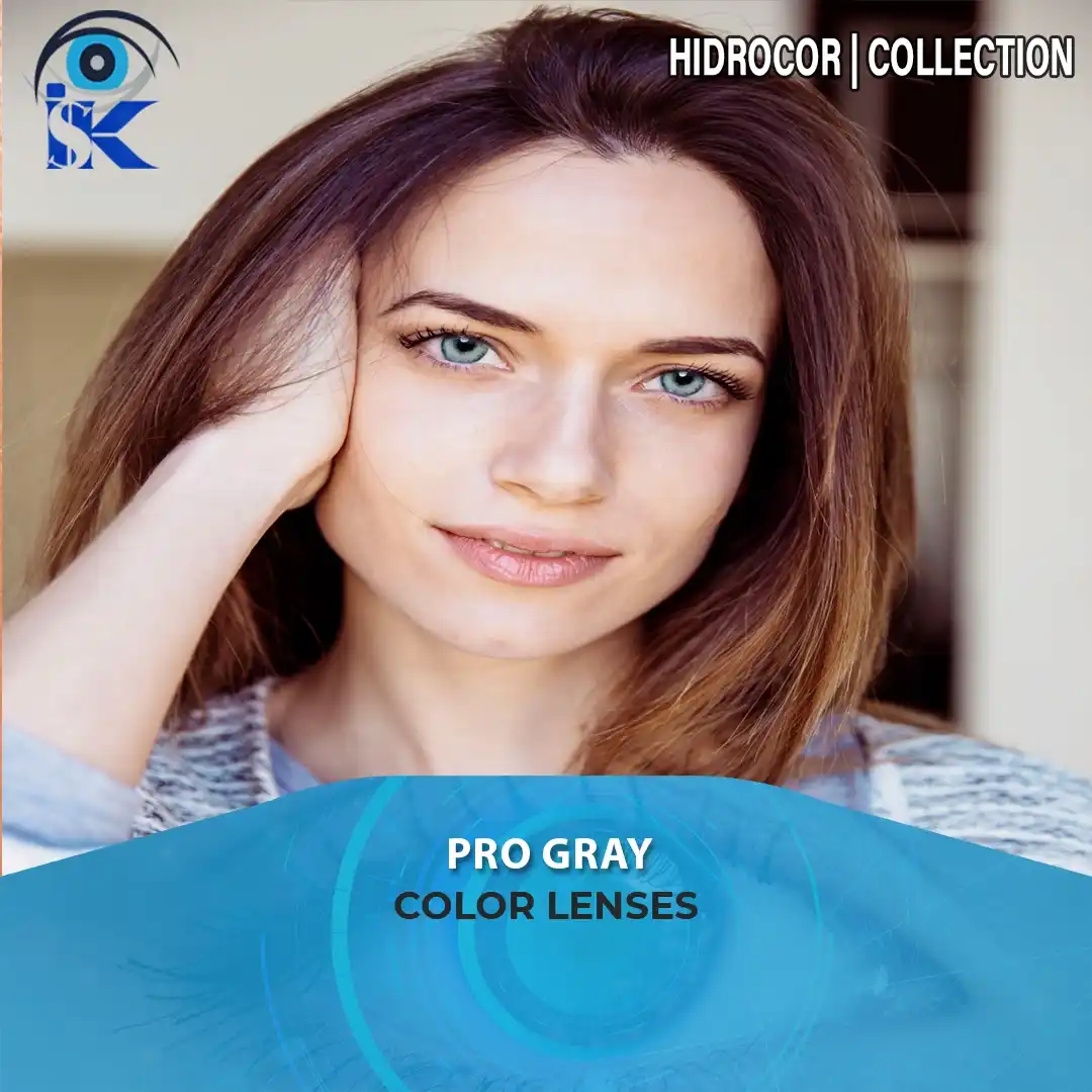 Hidrocor Pro Gray Contact Lenses in Pakistan – Elegant Silver Gray Eyes by ISK Lenses