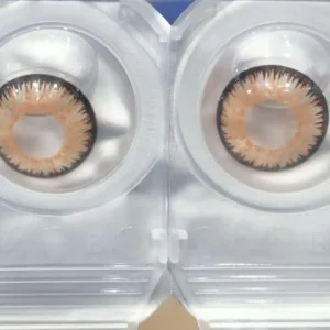 High-resolution Honey contact lenses with natural golden-brown shade.