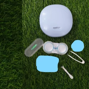 Lite Blue Inked EyeKen Travel Kit for contact lenses.