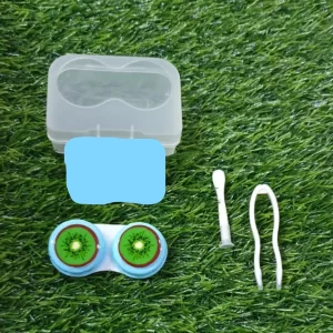 Inked design lens travel kit with lens case.