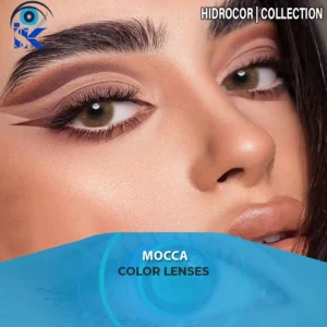 Hidrocor Mocca contact lenses in Pakistan – Premium borderless mocca brown shade – ISK Lenses