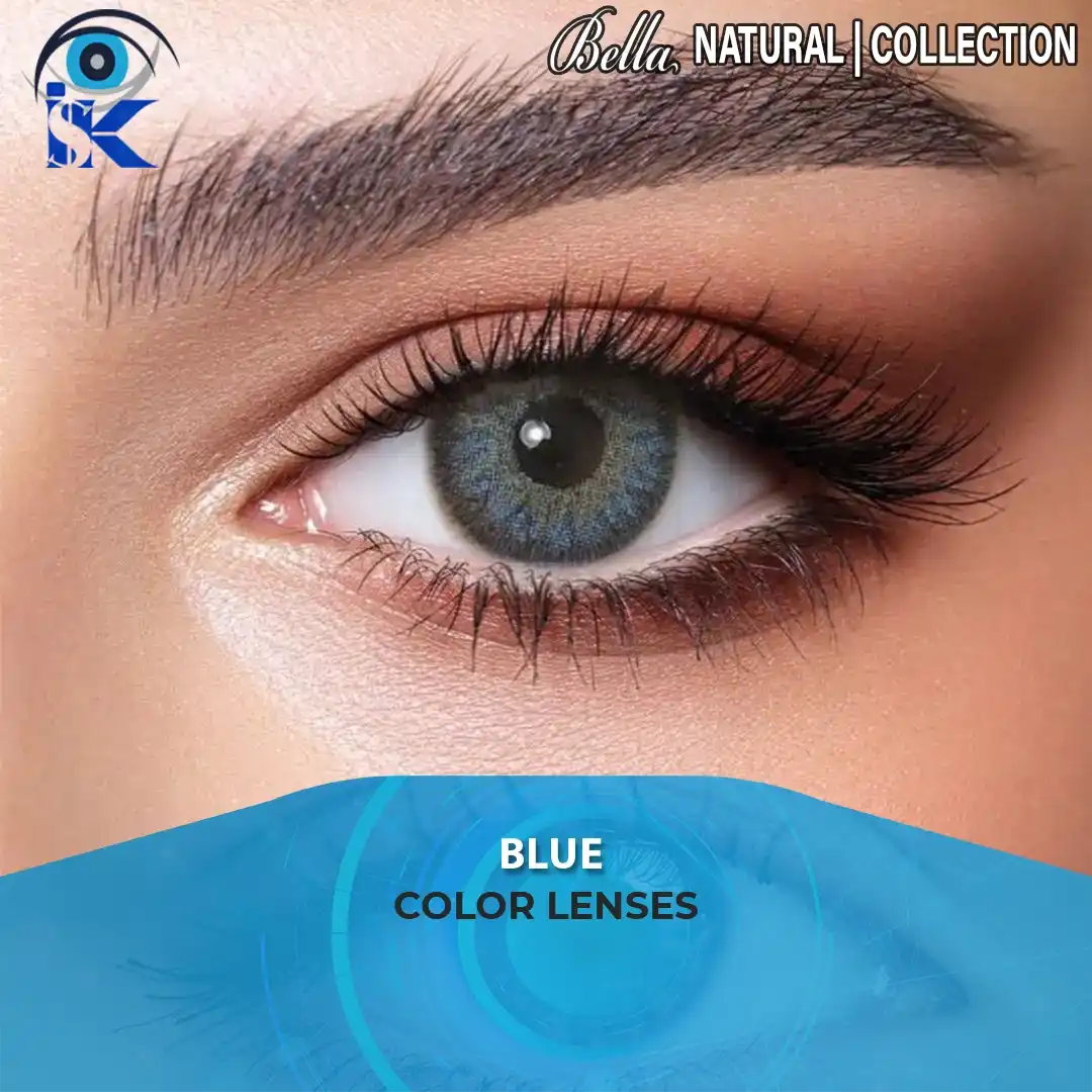 Bella Natural Blue Contact Lenses in Pakistan – Ocean Blue Eyes with Natural Blend by ISK Lenses