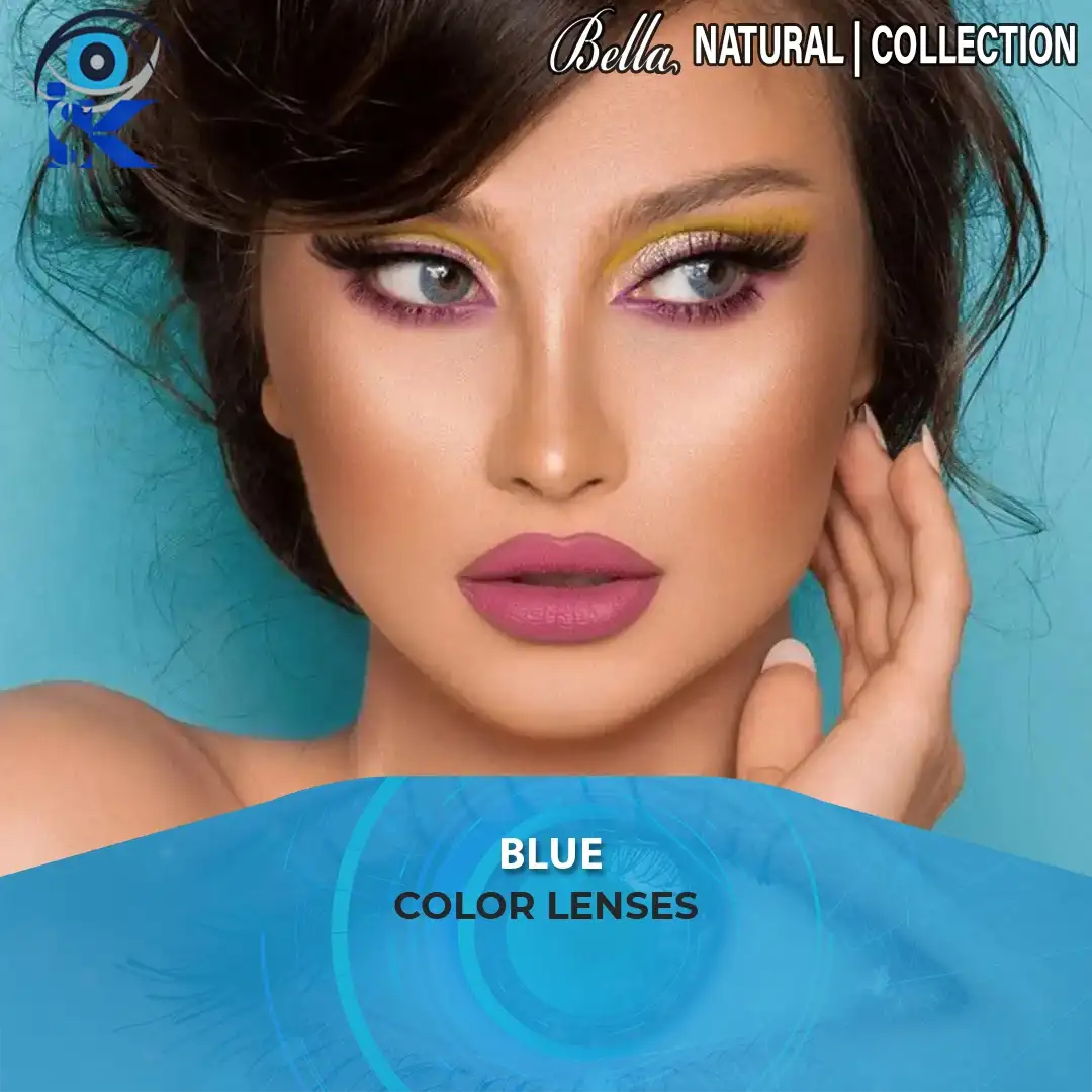 Bella Natural Blue Contact Lenses in Pakistan – Ocean Blue Eyes with Natural Blend by ISK Lenses