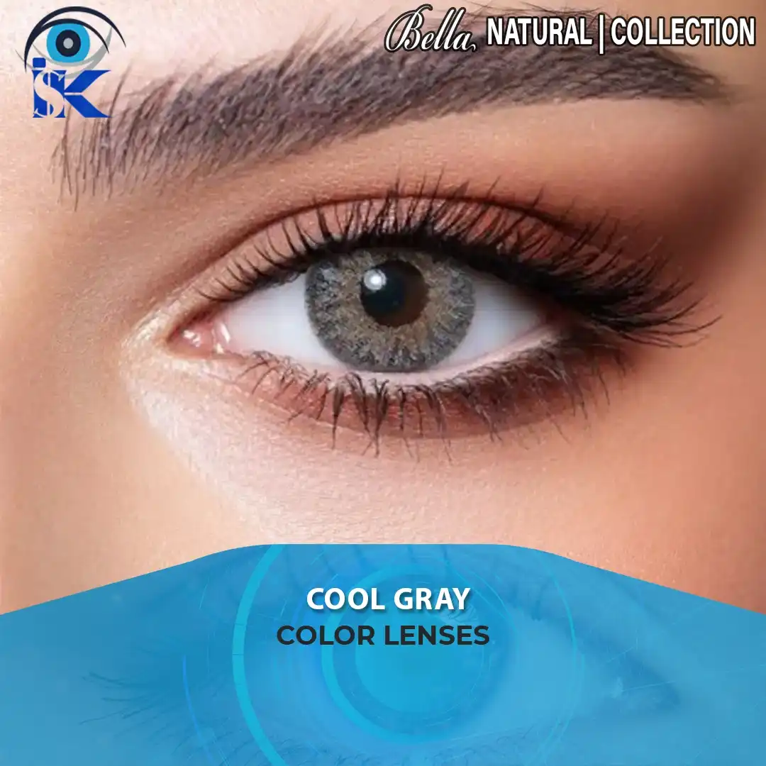 Bella Natural Cool Gray Contact Lenses in Pakistan – Frosty Gray Eyes with Natural Blend by ISK Lenses