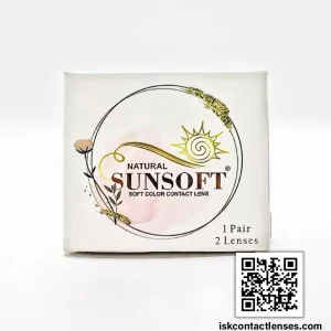 Natural Sunsoft contact lenses for a soft and realistic eye color.