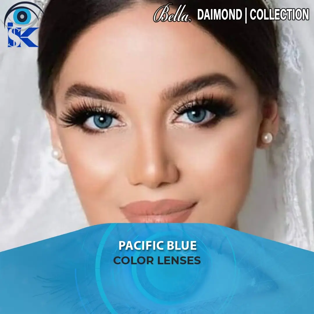 Bella Diamond Pacific Blue Contact Lenses in Pakistan – Natural Ocean Blue Eyes by ISK Lenses