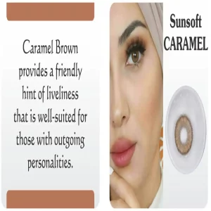 Sunsoft Caramel contact lens – caramel brown natural lenses