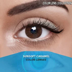 Sunsoft Caramel contact lens – caramel brown natural lenses