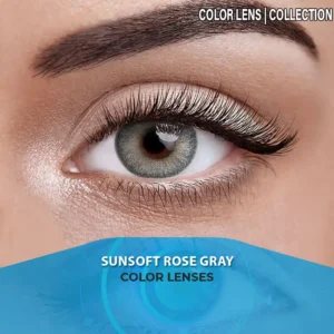 Sunsoft Rose Gray contact lens – gray eyes with a rosy undertone