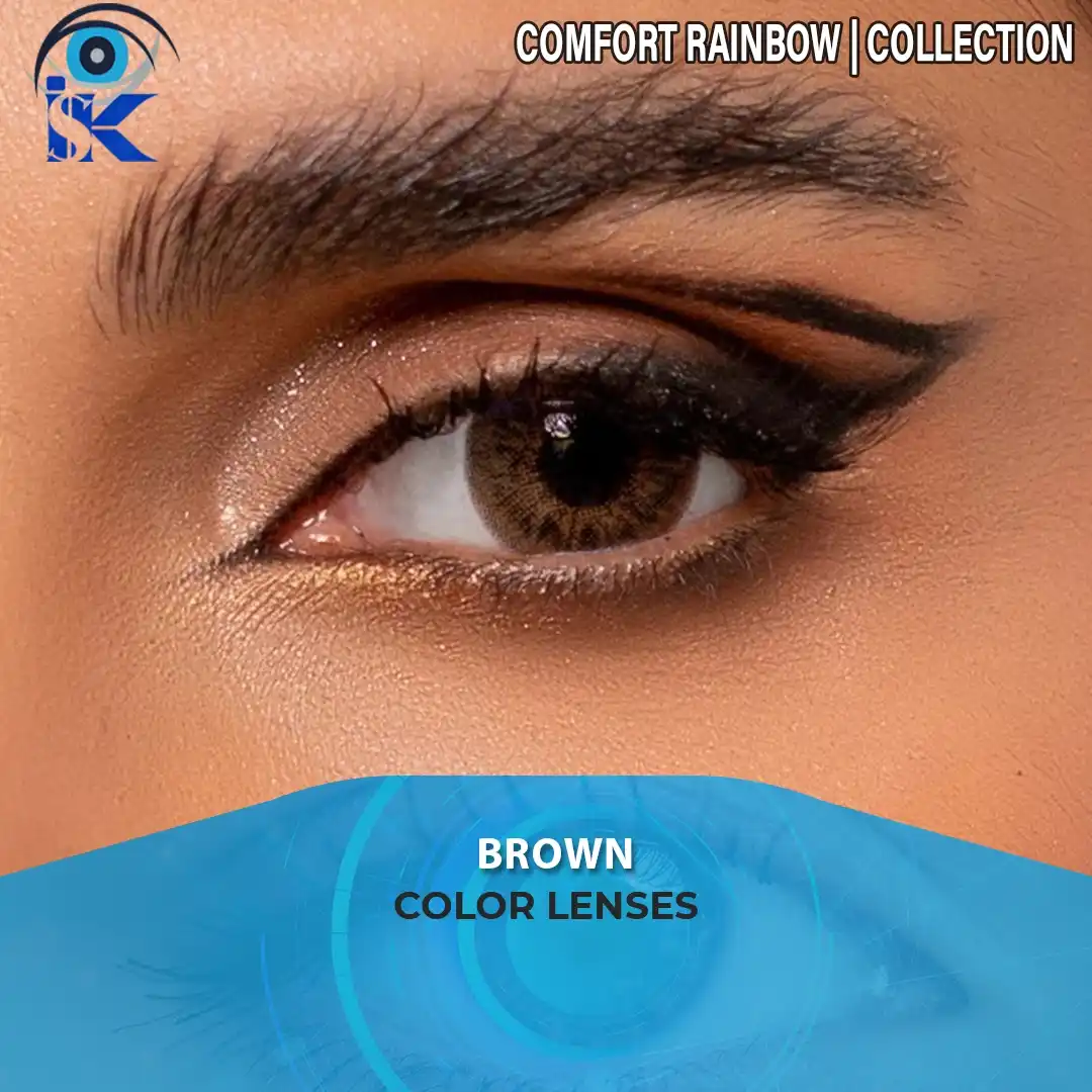 Comfort Rainbow Brown contact lenses in Pakistan – premium multi tone brown – ISK Lenses