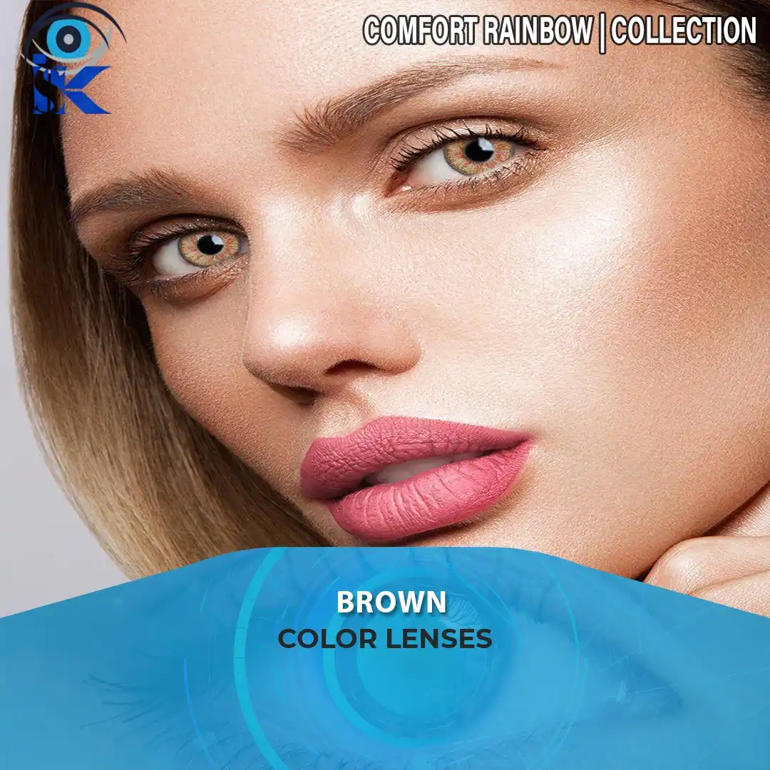 Comfort Rainbow Brown contact lenses in Pakistan – premium multi tone brown – ISK Lenses