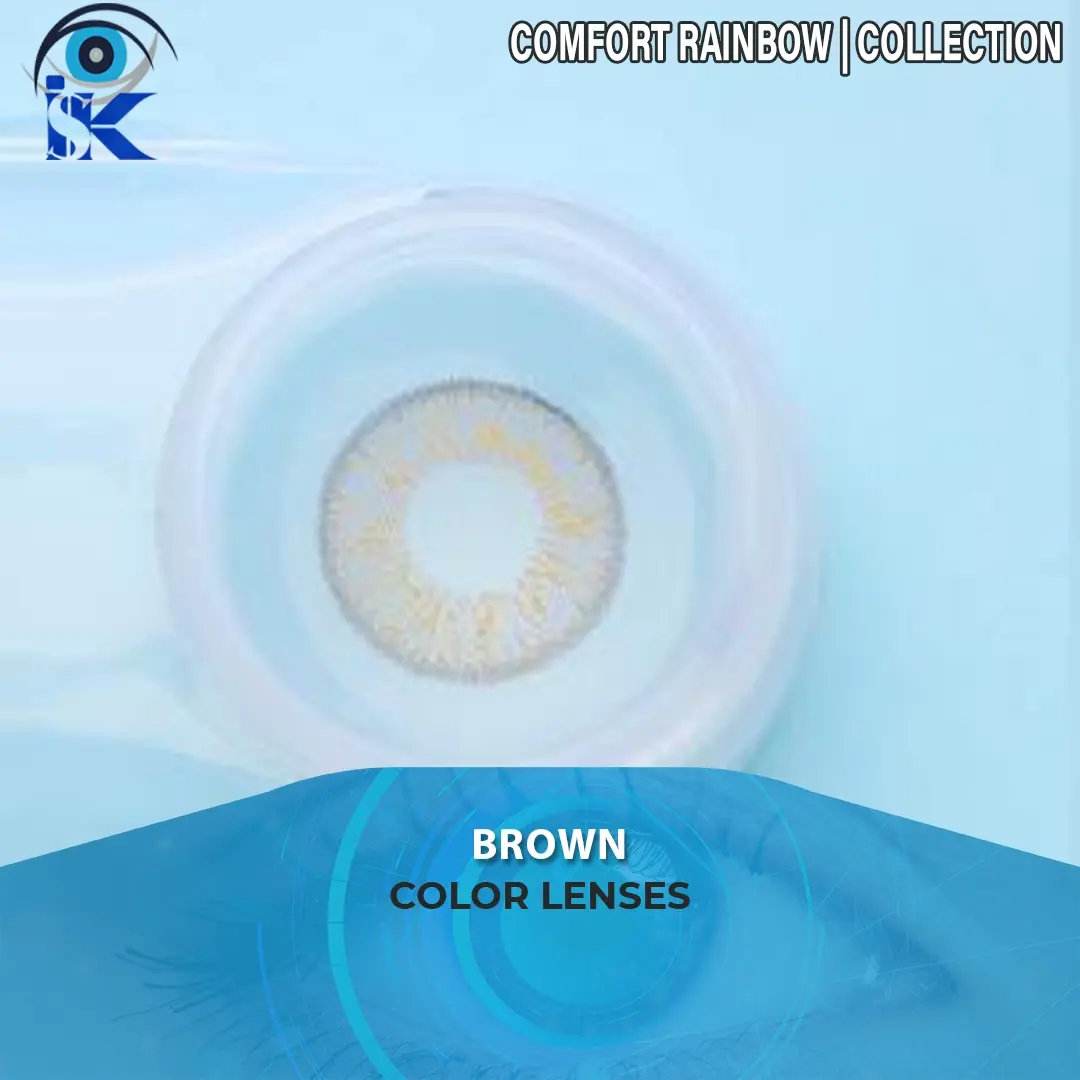 Comfort Rainbow Brown contact lenses in Pakistan – premium multi tone brown – ISK Lenses