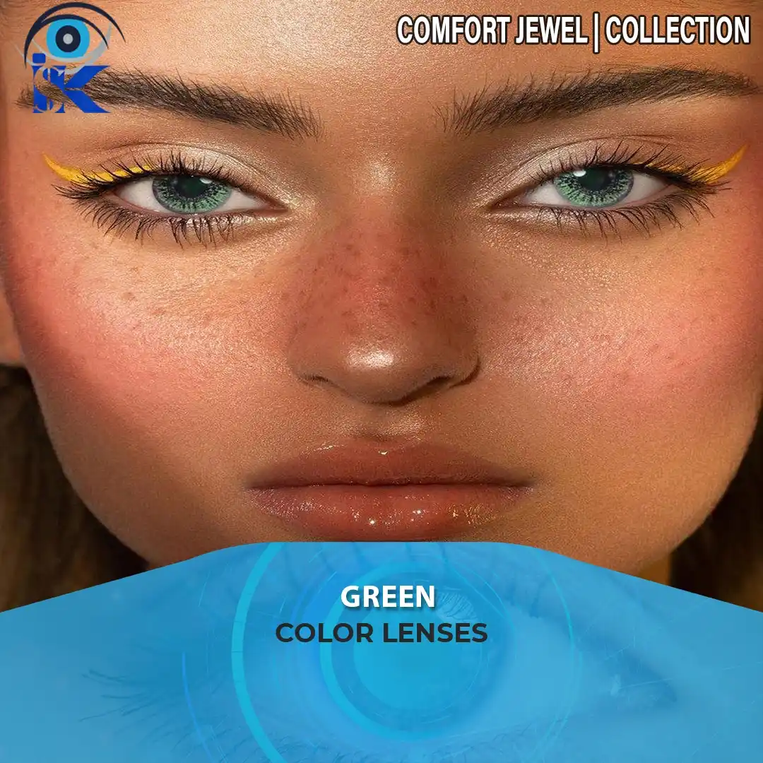 Jewel Green contact lenses in Pakistan – fresh jewel green shade – ISK Lenses