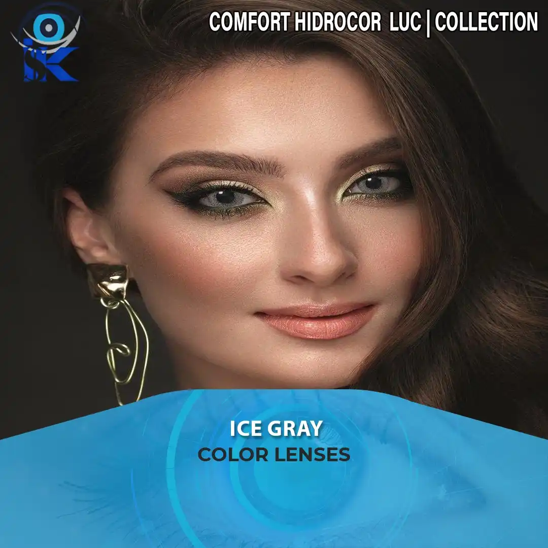 Hidrocor Ice Gray natural contact lenses in Pakistan – premium icy gray – ISK Lenses