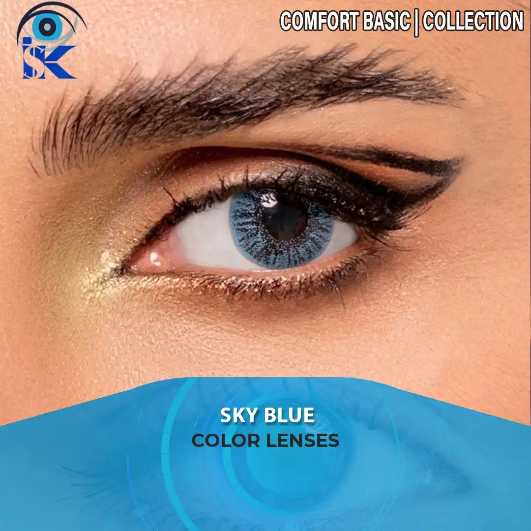 Comfort Sky Blue contact lenses in Pakistan – Premium sky blue shade – ISK Lenses