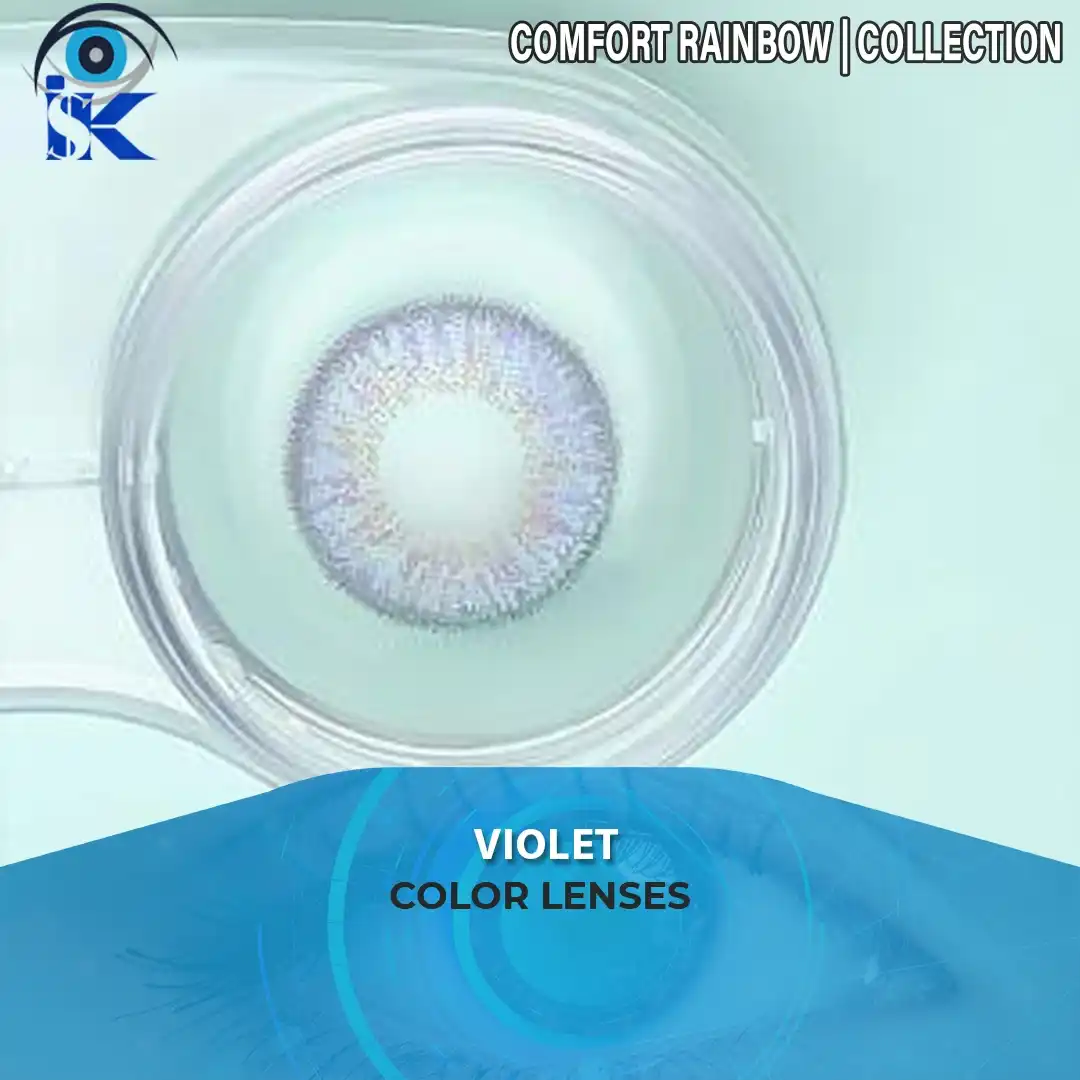 Comfort Rainbow Violet contact lenses in Pakistan – premium multi tone violet – ISK Lenses