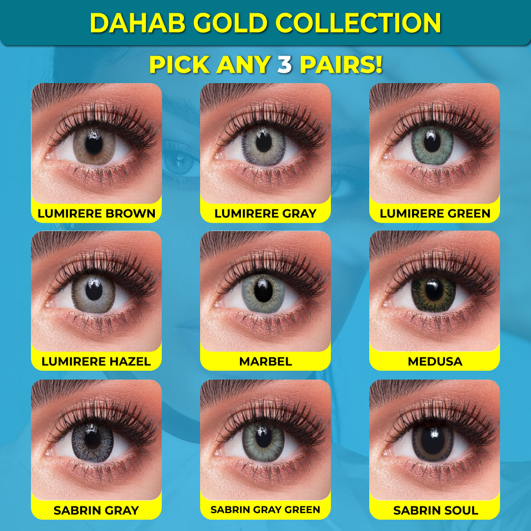 Dahab Gold 3 Pairs Lens Deal in Pakistan – ISK Lenses