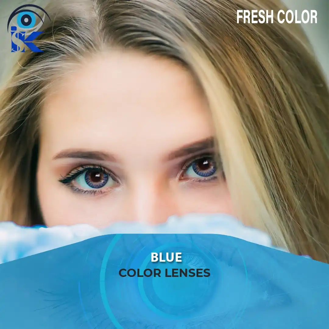 Fresh Color Blue Contact Lenses in Pakistan – Natural Blue Eyes Look by ISK Lenses