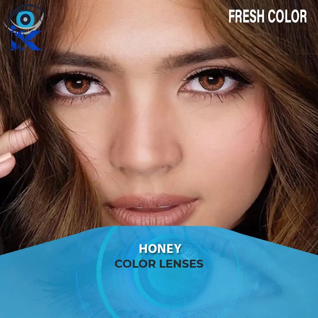 Fresh Color Honey Contact Lenses in Pakistan – Natural Golden Brown Eye Look by ISK Lenses