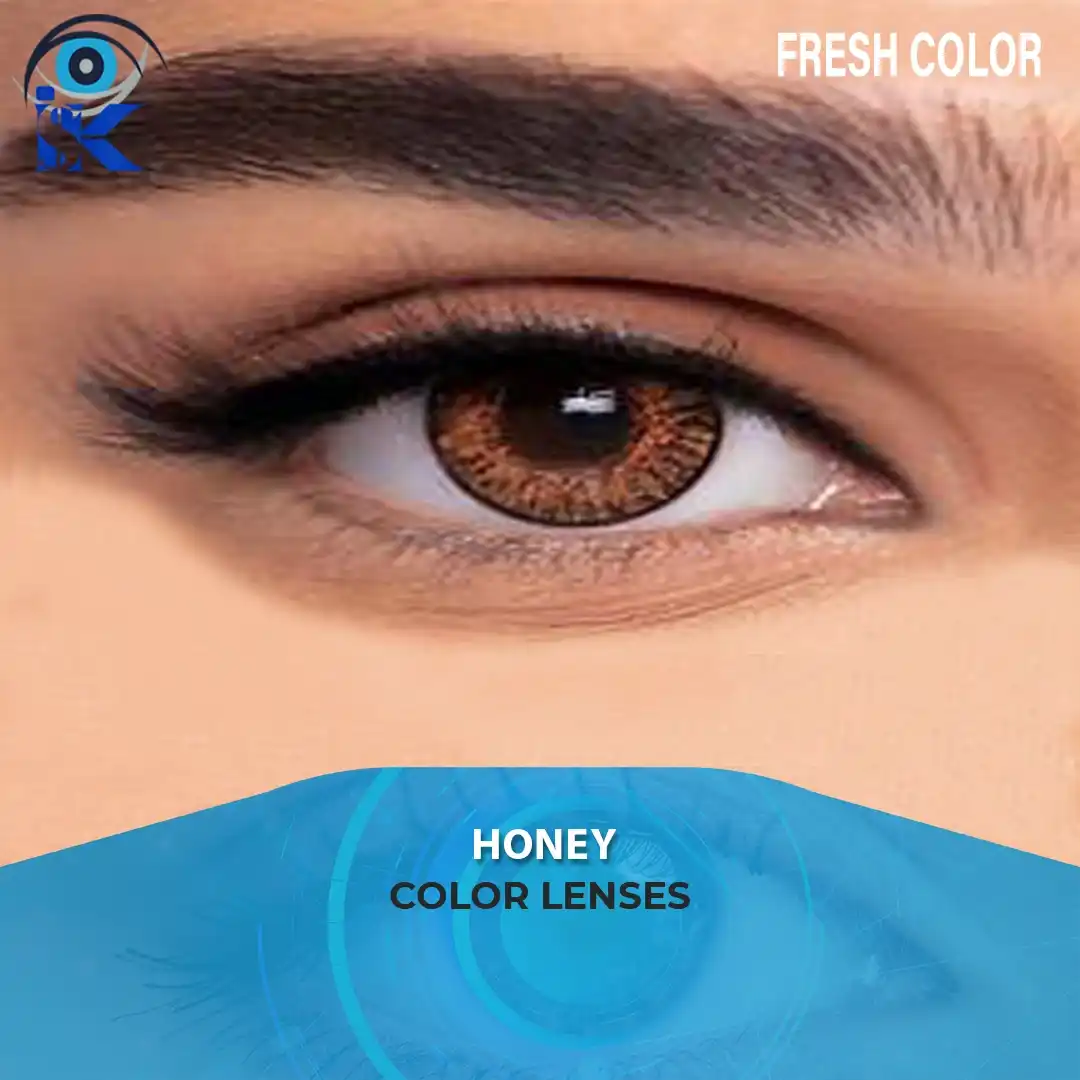 Fresh Color Honey Contact Lenses in Pakistan – Natural Golden Brown Eye Look by ISK Lenses