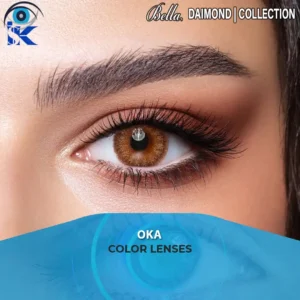 Bella Diamond Oka Contact Lenses in Pakistan – Natural Brown Green Eye Shade by ISK Lenses