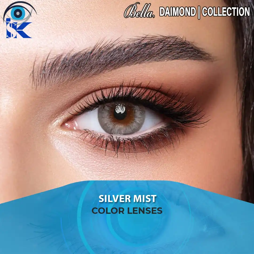 Bella Diamond Silver Mist Contact Lenses in Pakistan – Elegant Gray Shade by ISK Lenses