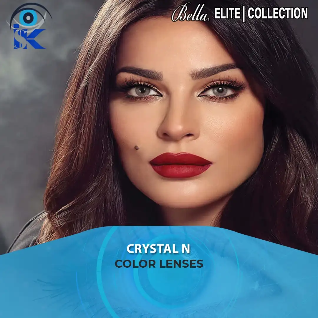 Bella Elite Crystal N Contact Lenses in Pakistan – Bright Gray Eye Color by ISK Lenses