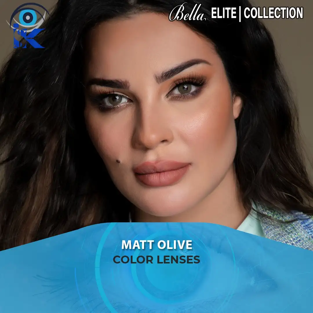 Bella Elite Matt Olive Contact Lenses in Pakistan – Natural Matte Olive Green Eyes by ISK Lenses