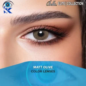 Bella Elite Matt Olive Contact Lenses in Pakistan – Natural Matte Olive Green Eyes by ISK Lenses